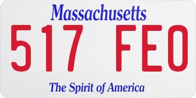 MA license plate 517FE0