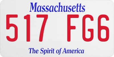 MA license plate 517FG6