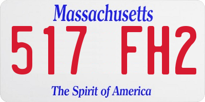 MA license plate 517FH2