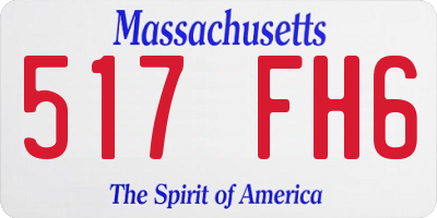 MA license plate 517FH6