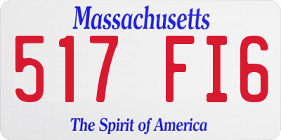 MA license plate 517FI6