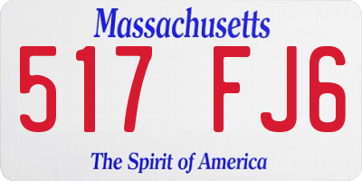 MA license plate 517FJ6