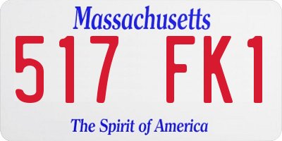 MA license plate 517FK1
