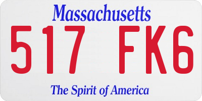MA license plate 517FK6