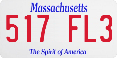 MA license plate 517FL3