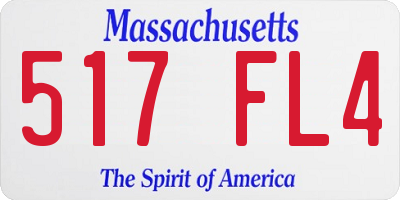 MA license plate 517FL4