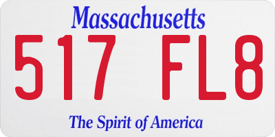 MA license plate 517FL8