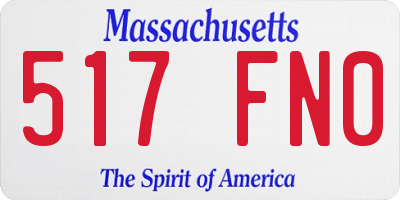 MA license plate 517FN0