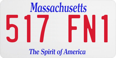 MA license plate 517FN1