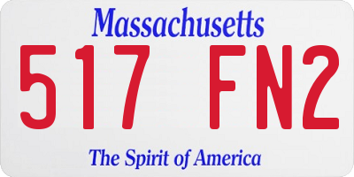 MA license plate 517FN2