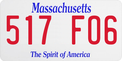 MA license plate 517FO6