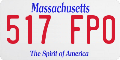 MA license plate 517FP0