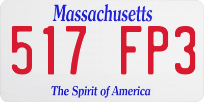 MA license plate 517FP3