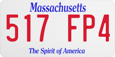 MA license plate 517FP4