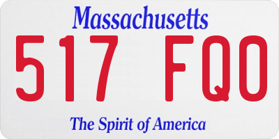 MA license plate 517FQ0