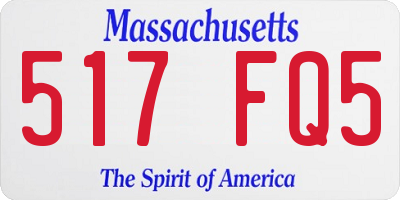 MA license plate 517FQ5