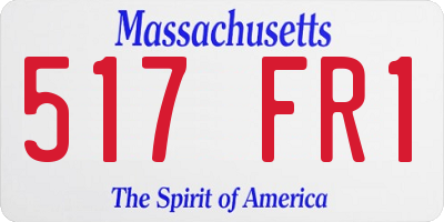 MA license plate 517FR1