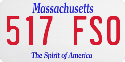 MA license plate 517FS0