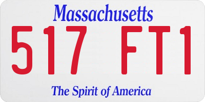 MA license plate 517FT1