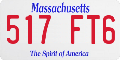 MA license plate 517FT6