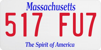 MA license plate 517FU7