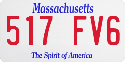 MA license plate 517FV6