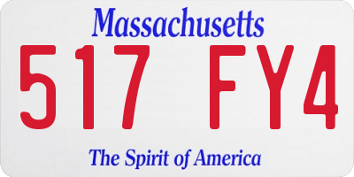 MA license plate 517FY4
