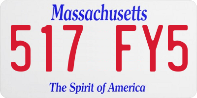 MA license plate 517FY5