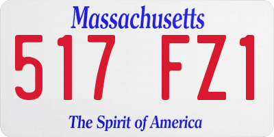 MA license plate 517FZ1