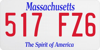 MA license plate 517FZ6