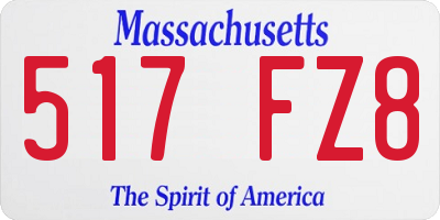 MA license plate 517FZ8