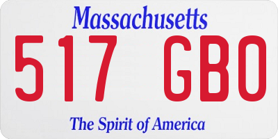 MA license plate 517GB0