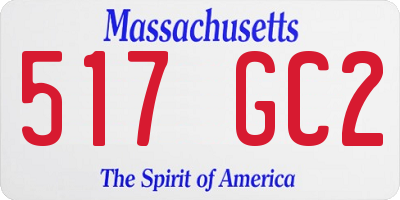 MA license plate 517GC2