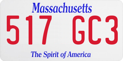 MA license plate 517GC3