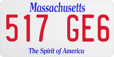 MA license plate 517GE6