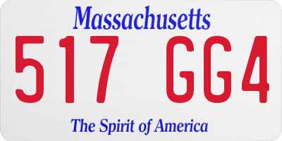 MA license plate 517GG4
