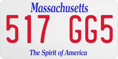 MA license plate 517GG5