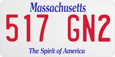 MA license plate 517GN2