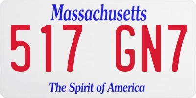 MA license plate 517GN7
