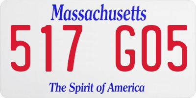 MA license plate 517GO5