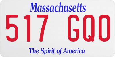 MA license plate 517GQ0