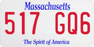 MA license plate 517GQ6