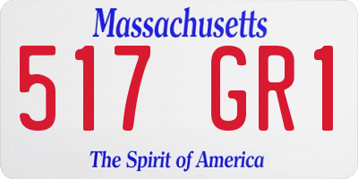 MA license plate 517GR1