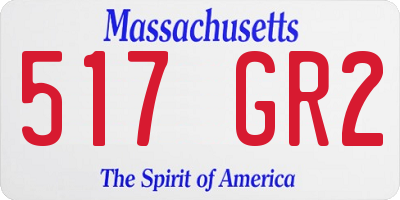 MA license plate 517GR2