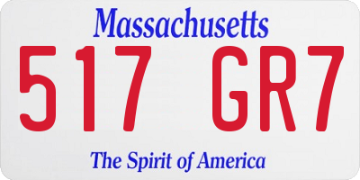 MA license plate 517GR7