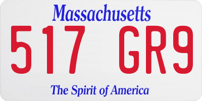 MA license plate 517GR9