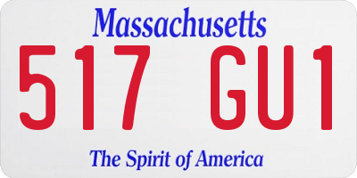 MA license plate 517GU1