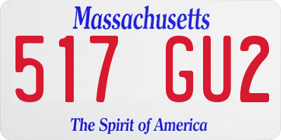 MA license plate 517GU2