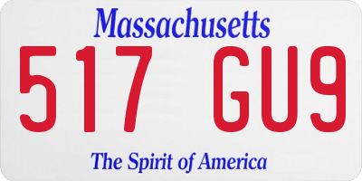 MA license plate 517GU9