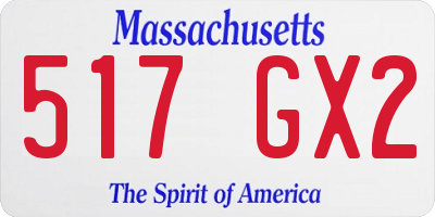 MA license plate 517GX2